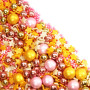 Streusel Rapunzel rosa gold 180g | Zuckerstreusel Sprinkles Sterne Mädchen Geburtstag | Tortendeko