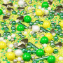 Streusel Flora grün silber 90g | bunte Zuckerstreusel Sprinkles Frühling Geburtstag | Tortendeko Ostern