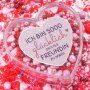 lamour Geschenkherz ICH BIN SOOO glücklich DICH ALS FREUNDIN ZU HABEN lamour 160 g  | Streusel Geschenk für beste Freundin Geburtstag Geburtstagsgeschenk