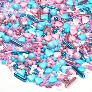 Streusel Einhorn bunt rosa hellblau 90g | Zuckerstreusel...