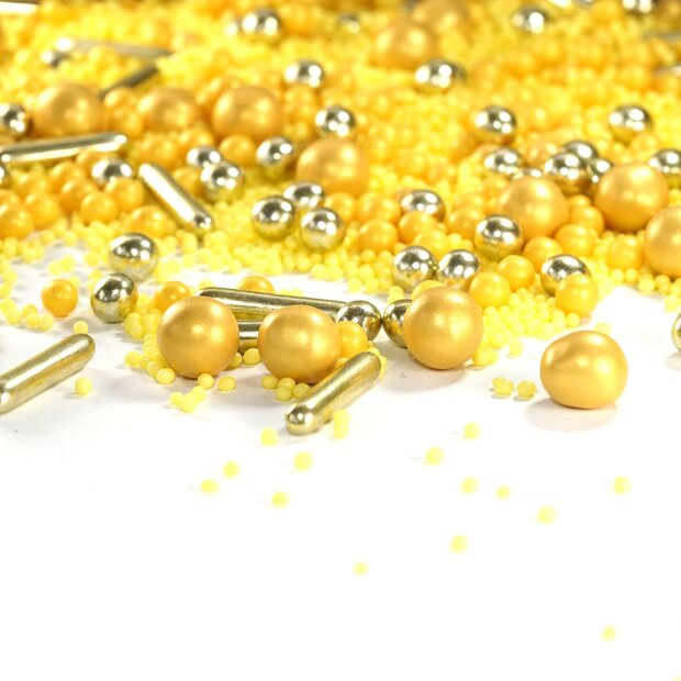 Streusel Goldschatz gold 90g | Zuckerstreusel goldene Hochzeit | Tortendeko