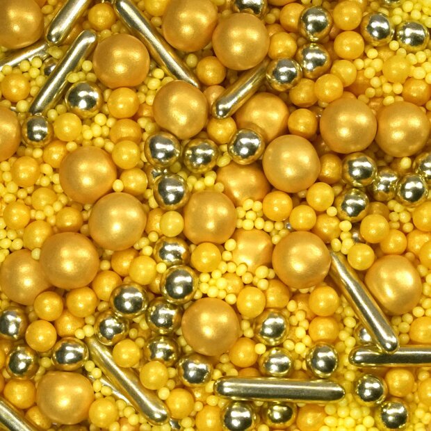 Streusel Goldschatz gold 90g | Zuckerstreusel goldene Hochzeit | Tortendeko
