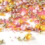 Streusel Rapunzel rosa gold 90g | Zuckerstreusel Sprinkles Sterne Mädchen Geburtstag | Tortendeko