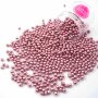Schokokugeln Crispy mini rosa metallic 150g | Schokostreusel für Weihnachten Geburtstag | Cupcakes Cake Pops Muffins Tortendeko