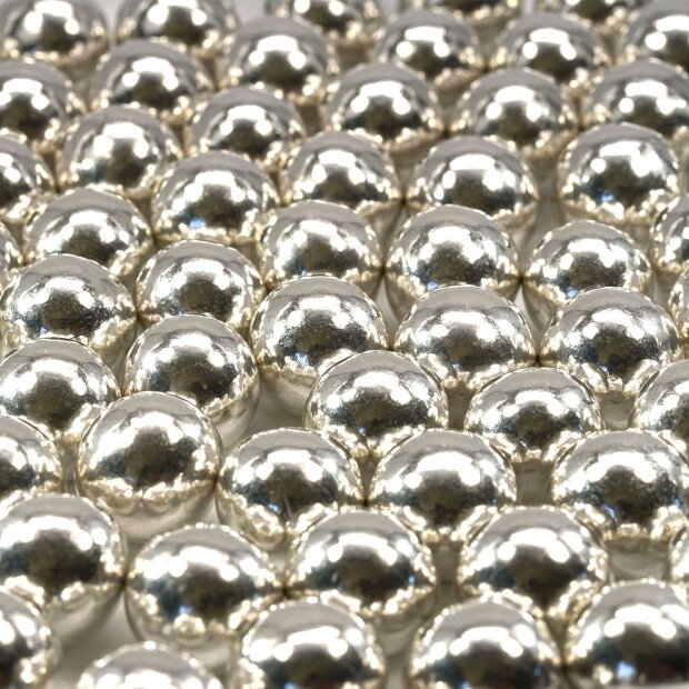 Schokokugeln Crispy big silber metallic 130g | Schokostreusel für Weihnachten Geburtstag | Cupcakes Cake Pops Muffins Tortendeko