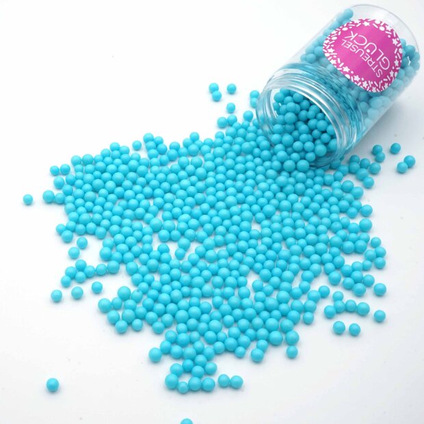 Zuckerperlen Pure Love blau hellbau pearl 90g | Streusel Perlen aus Zucker für Deine Tortendeko | Weihnachten Geburtstag