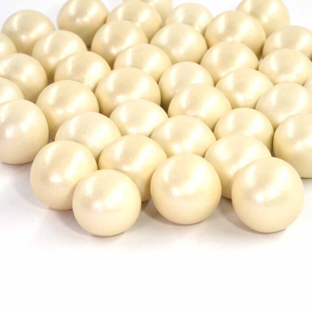 Schokokugeln XXL ivory 130g | Schokostreusel für Weihnachten Geburtstag | Cupcakes Cake Pops Muffins Tortendeko