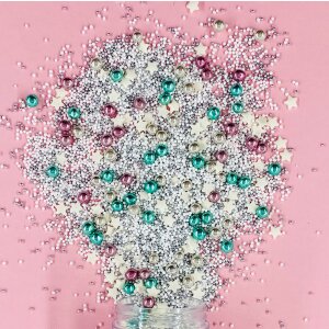 Streusel Polarlicht weiss  rosa grün 90g |...