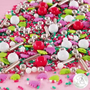 Streusel Crazy Christmas pink grün silber 180g |...