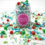 Streusel Christmas Time grün blau bunt 90g | Zuckerstreusel Sprinkles Weihnachten | Tortendeko Geburtstag