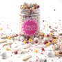 Streusel Feliz Navidad weiiss silber gold bordeaux 90g | Zuckerstreusel Sprinkles Weihnachten | Tortendeko Geburtstag