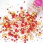 Streusel Goldlöckchen rot gold bunt 90g | Zuckerstreusel Sprinkles Weihnachten | Tortendeko Geburtstag