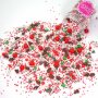 Streusel Rentierglitter rot grün silber bunt 90g | Zuckerstreusel Sprinkles Weihnachten | Tortendeko Geburtstag