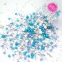 Streusel Schneezauber weiss blau 180g | Zuckerstreusel Sprinkles Weihnachten | Tortendeko Geburtstag