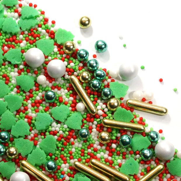 Streusel Santa Claus rot grün gold 90g | bunte Zuckerstreusel Sprinkles Weihnachten | Tortendeko Christmas #1