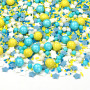 Streusel Sternfänger gelb blau 90g | Zuckerstreusel Sprinkles Frühling Geburtstag Weihnachten  | Tortendeko 