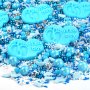 Streusel Baby Boy weiss hellblau blau 180g | Zuckerstreusel Sprinkles Baby Shower Taufe | Tortendeko Geburtstag