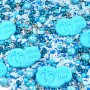 Streusel Baby Boy weiss hellblau blau 180g | Zuckerstreusel Sprinkles Baby Shower Taufe | Tortendeko Geburtstag