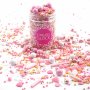 Streusel Erste Liebe rosa gold 90g | Zuckerstreusel Geburtstag Hochzeit | Tortendeko Sprinkles Mädchen