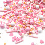 Streusel Erste Liebe rosa gold 180g | Zuckerstreusel Geburtstag Hochzeit | Tortendeko Sprinkles Mädchen