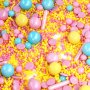Streusel Lollipop gelb rosa blau 180g | Zuckerstreusel Ostern Frühling Geburtstag | Tortendeko Sprinkles