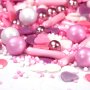 Streusel Dornröschen rosa 160g | Zuckerstreusel Herzen Geschenk Muttertag Valentinstag Geburtstag | Tortendeko
