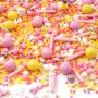 Streusel Flamingo weiss rosa grün 90g Zuckerstreusel Sommer Geburtstag Tortendeko Sprinkles Cupcakes