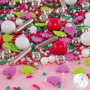 Streusel Crazy Christmas pink grün silber 90g | Zuckerstreusel Sprinkles Weihnachten | Tortendeko Christmas