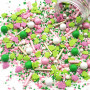 Streusel Christmas Tree weiss rosa grün 90g | Zuckerstreusel Sprinkles Weihnachten | Tortendeko Geburtstag
