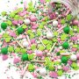 Streusel Christmas Tree weiss rosa grün 180g | Zuckerstreusel Sprinkles Weihnachten | Tortendeko Geburtstag