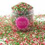 Streusel Just Pure Santa weiss-rot-grün 180g | Zuckerstreusel Nonpareilles | Kindergeburtstag Weihnachten | Tortendeko Cupcakes Muffins