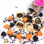 Streusel Süßes oder Saures  orange, silber, schwarz 90g | Zuckerstreusel Sprinkles Halloween | Tortendeko Party Geister Fledermäuse