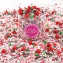 Streusel Rentierglitter rot grün silber bunt 180g | Zuckerstreusel Sprinkles Weihnachten | Tortendeko Geburtstag