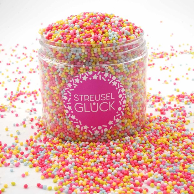 Streusel Just Pure bunt 180g | Nonpareilles bunt | Kindergeburtstag Weihnachten | Tortendeko Cupcakes Muffins
