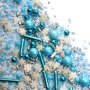 Streusel Eiszauber blau weiss 90g | Zuckerstreusel Winter Schneeflocken | bunte Sprinkles